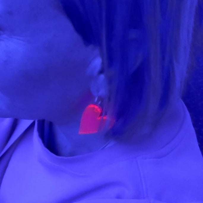 Ohrhänger „Herz“ Plexiglas Rot