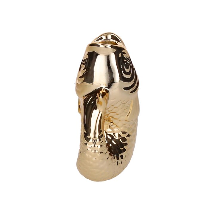 Kerzenhalter "Fisch" Gold Keramik 16cm