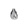 Vase "Fisch" Keramik Silber 13cm