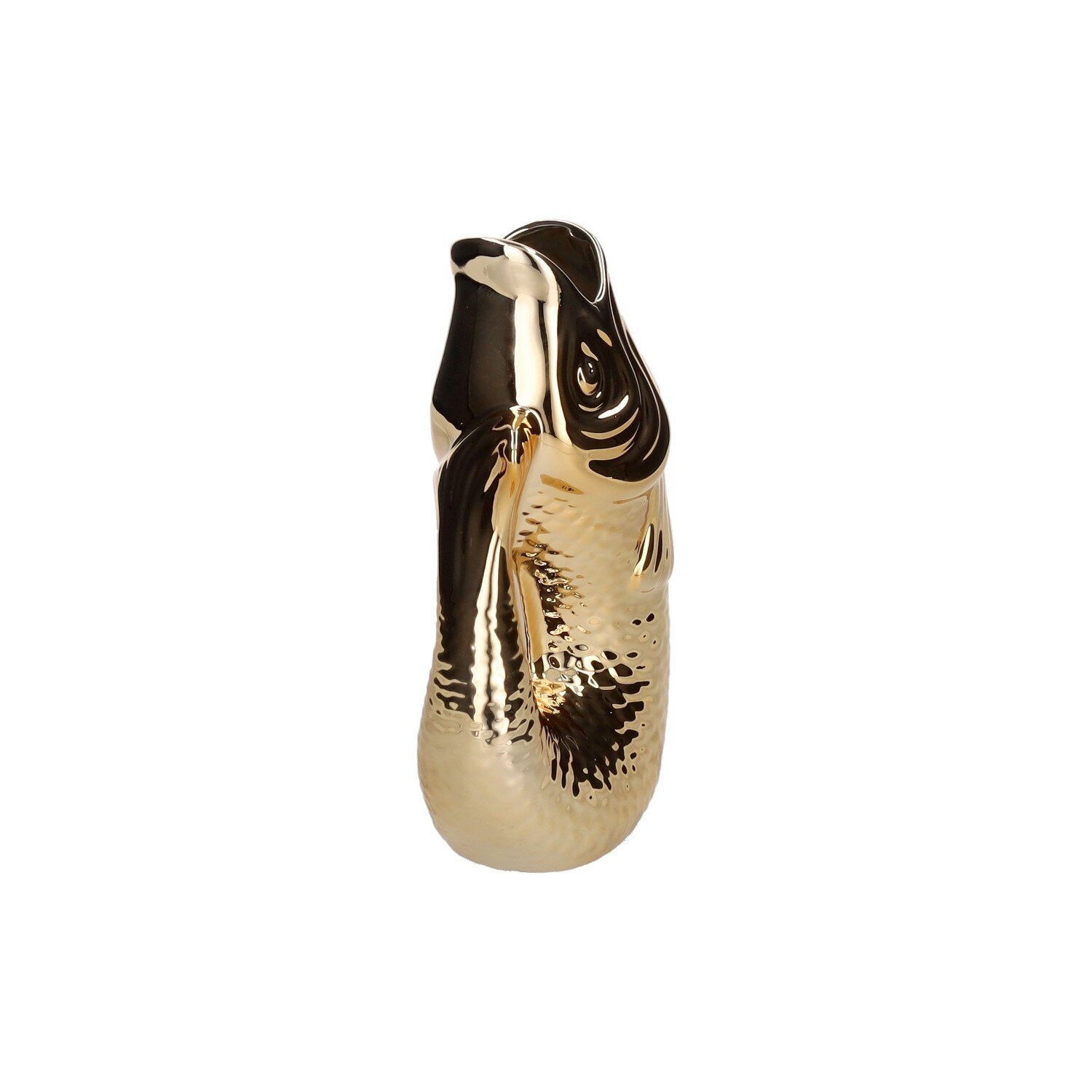 Vase "Fisch" Keramik Gold 25cm
