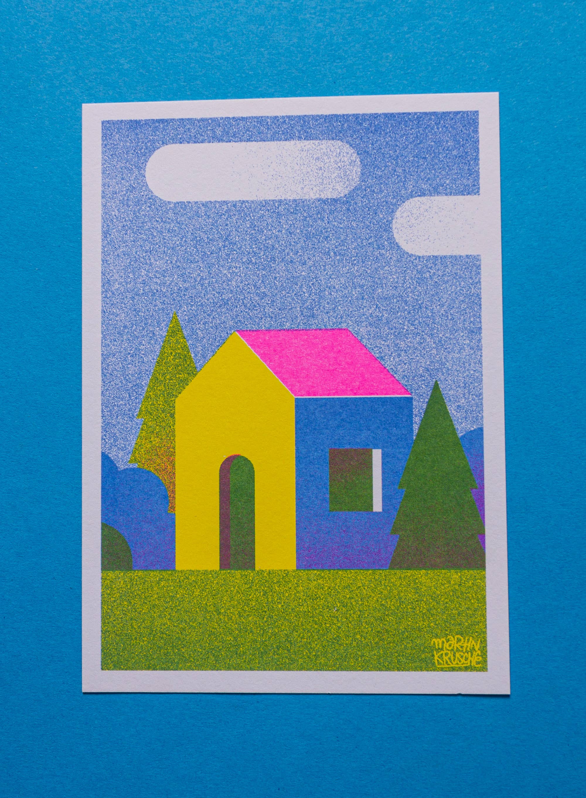 Riso Print - Häuser