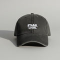 Basecap „STABIL LABIL“ vintage-schwarz