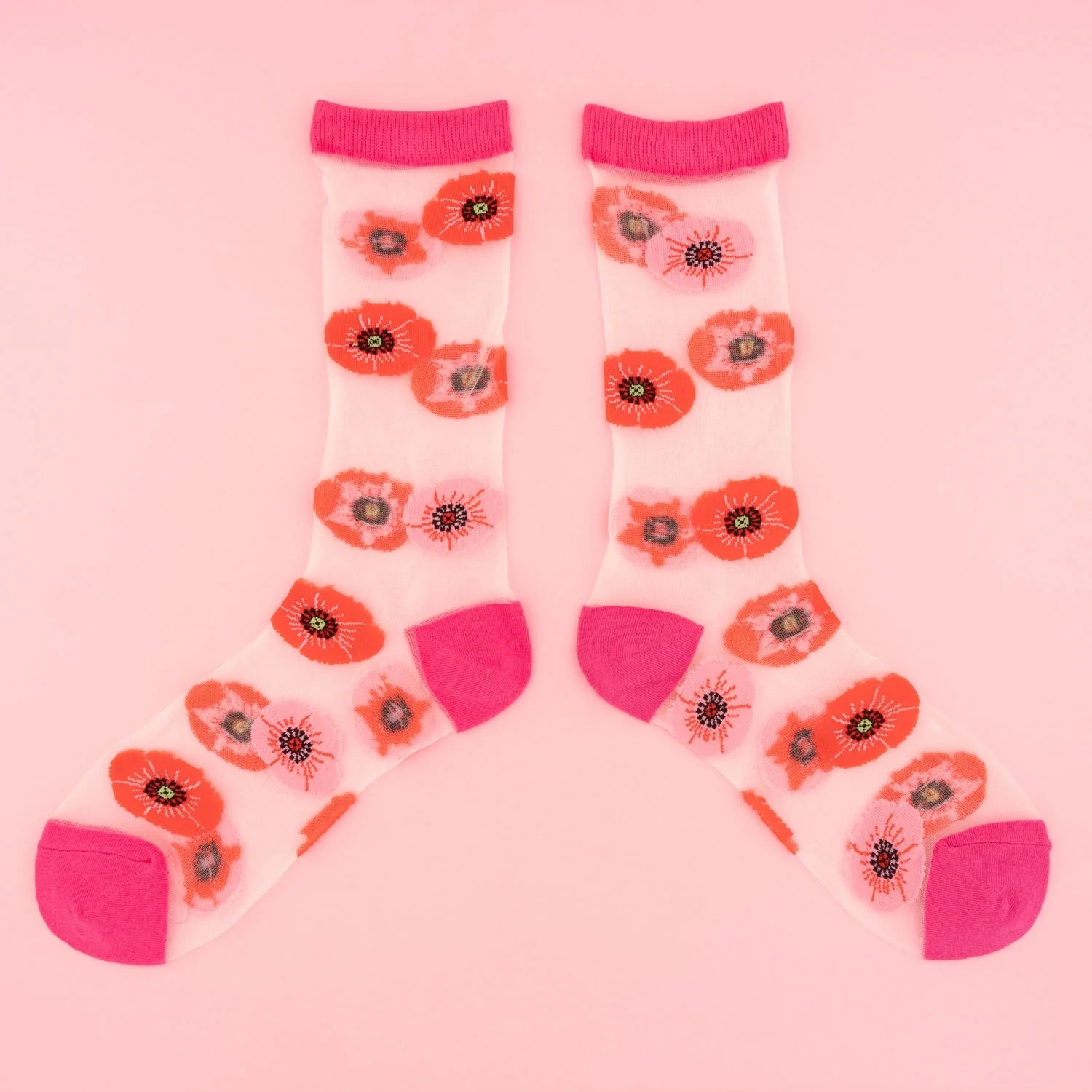 Socken transparent mit Motiv