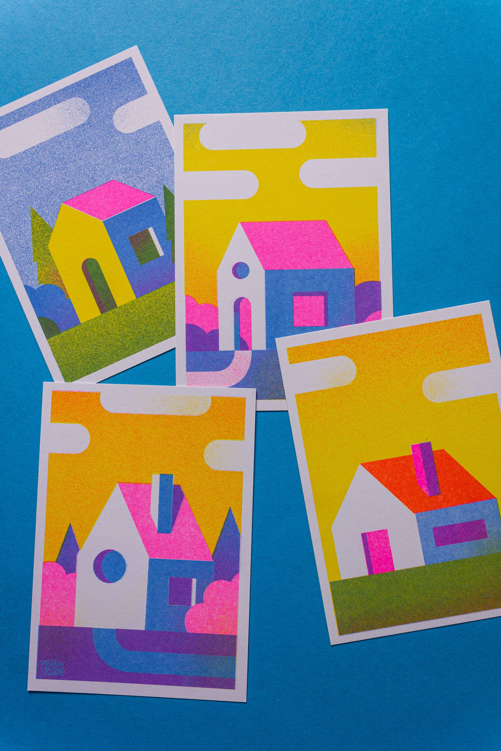 Riso Print - Häuser