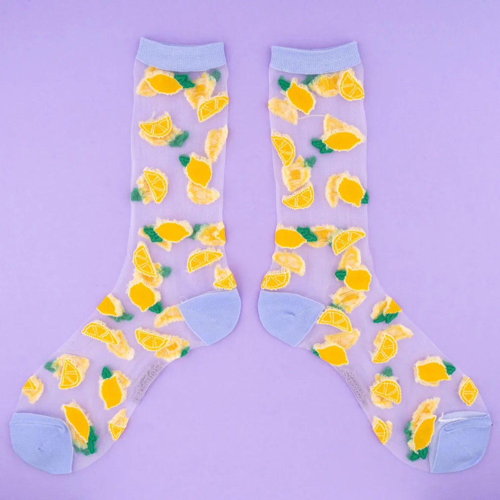 Socken transparent mit Motiv