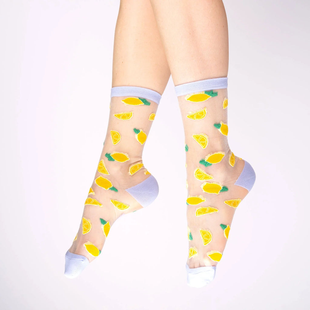 Socken transparent mit Motiv