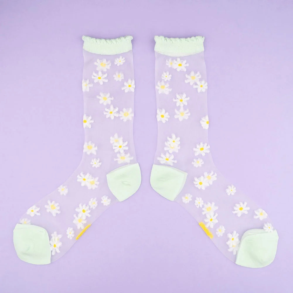 Socken transparent mit Motiv