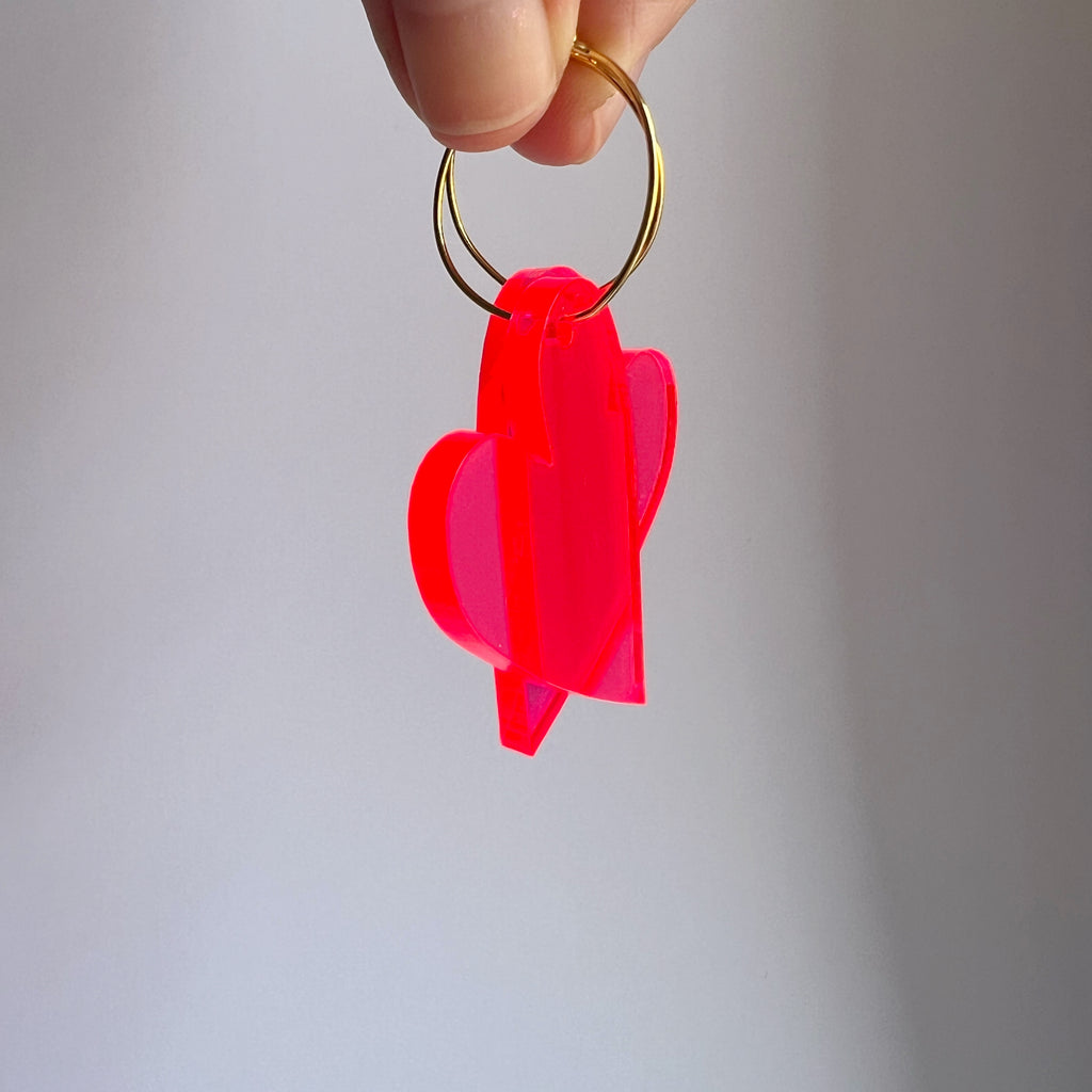 Ohrhänger „Herz“ Plexiglas Rot