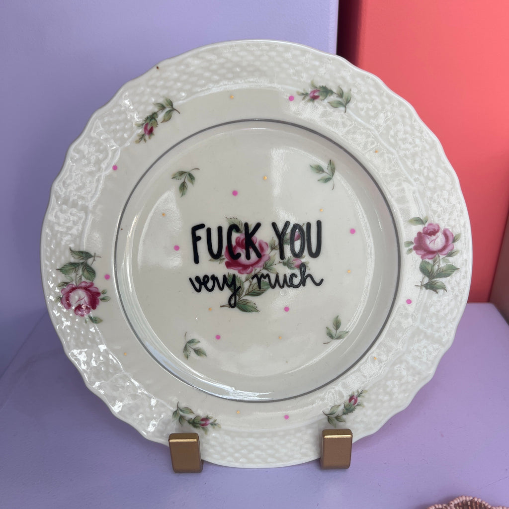 Wandteller "Fuck You Very Much"