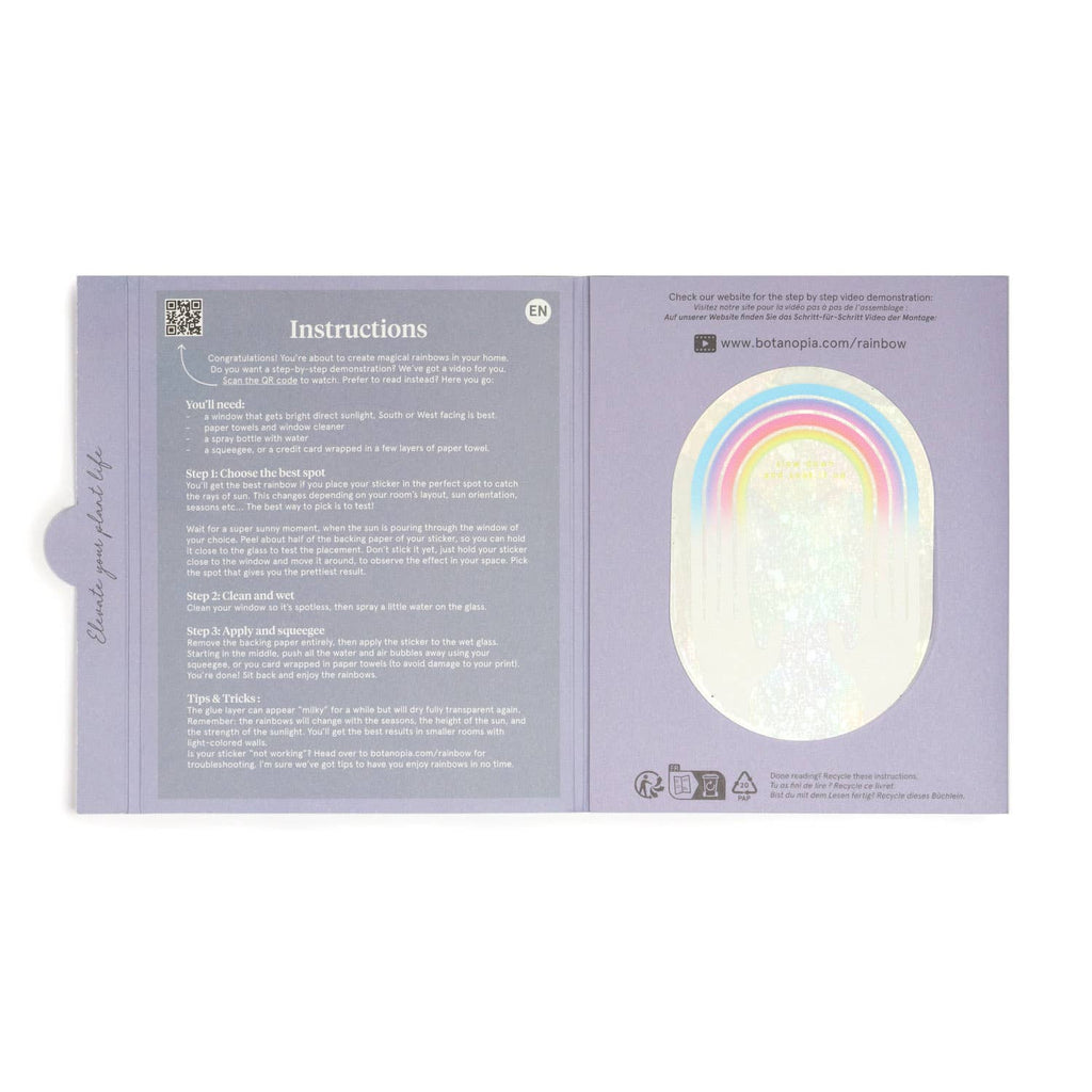 Regenbogen Aufkleber - Slow down and soak it up