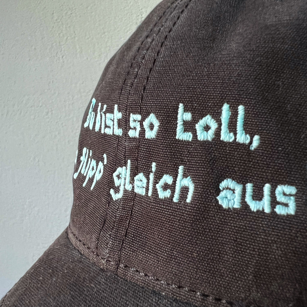 Basecap "Du bist so toll!" - schwarz/hellblau