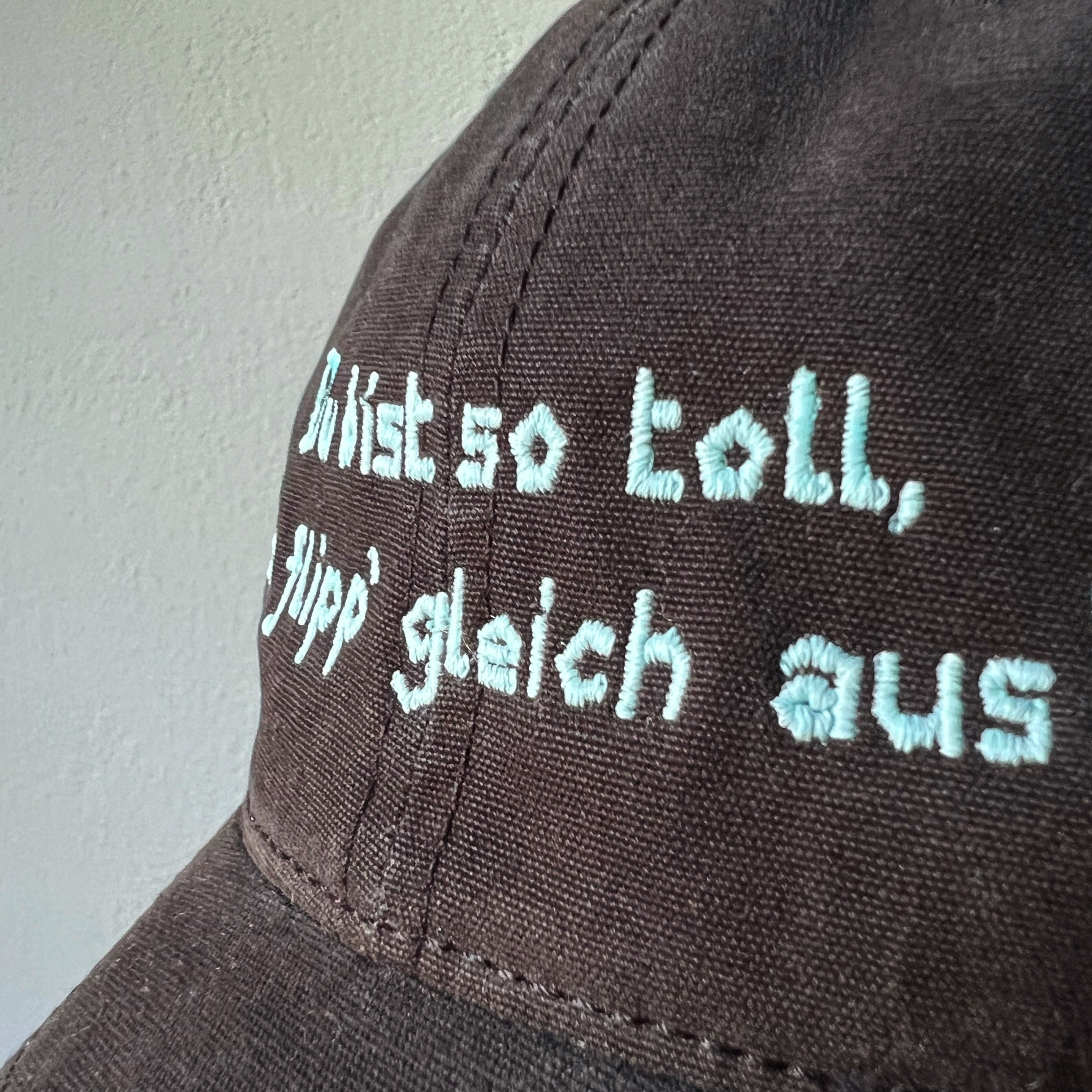 Basecap "Du bist so toll!" - schwarz/hellblau