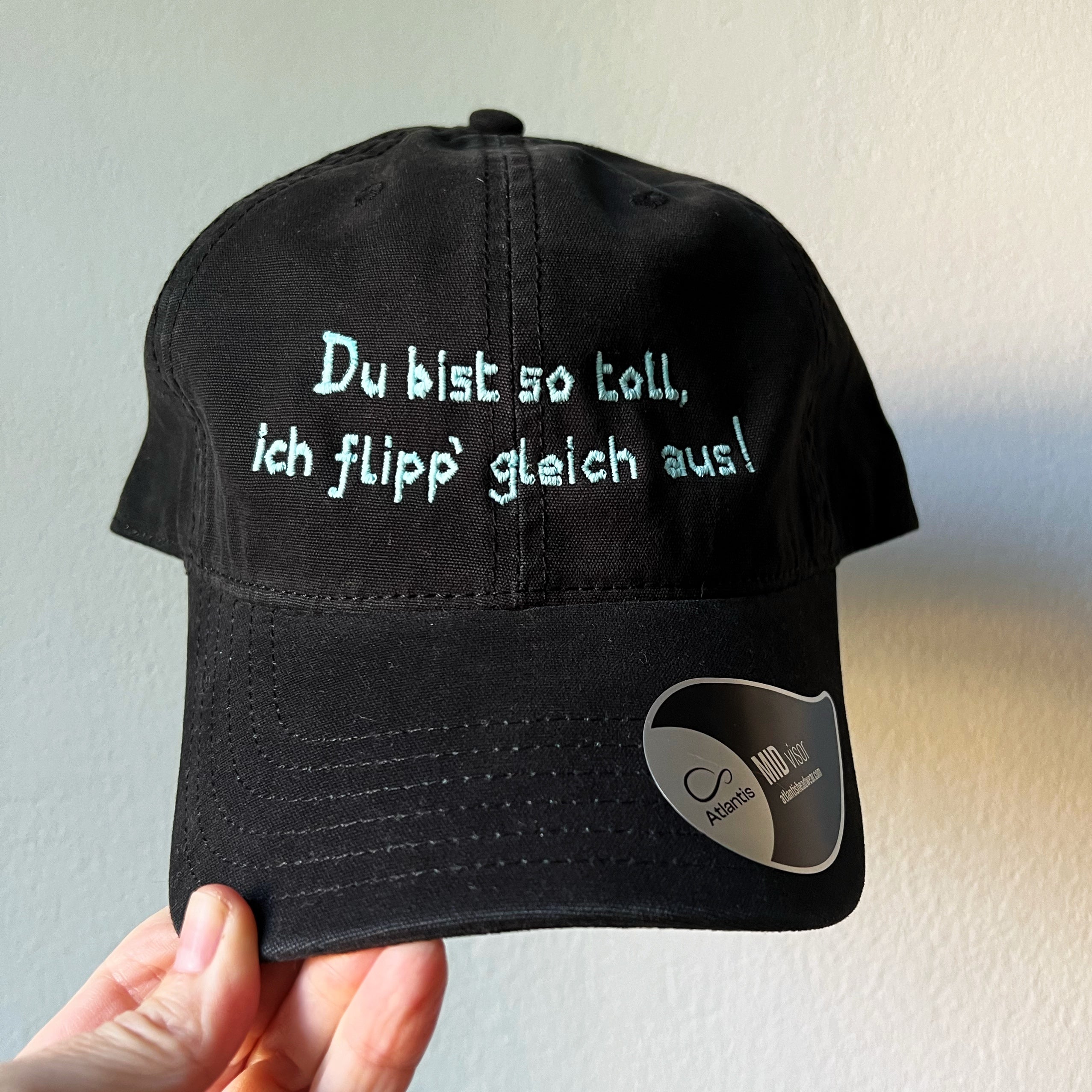 Basecap "Du bist so toll!" - schwarz/hellblau