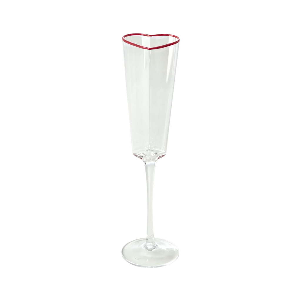 Glas "Herz" - Sekt oder Champagner