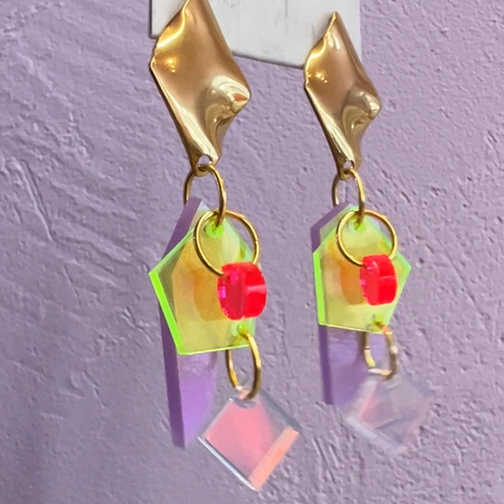 EINZELSTÜCK Ohrhänger Plexiglas 04