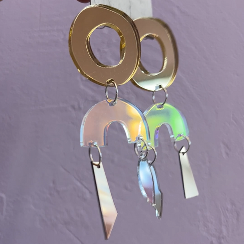 EINZELSTÜCK Ohrhänger Plexiglas 03