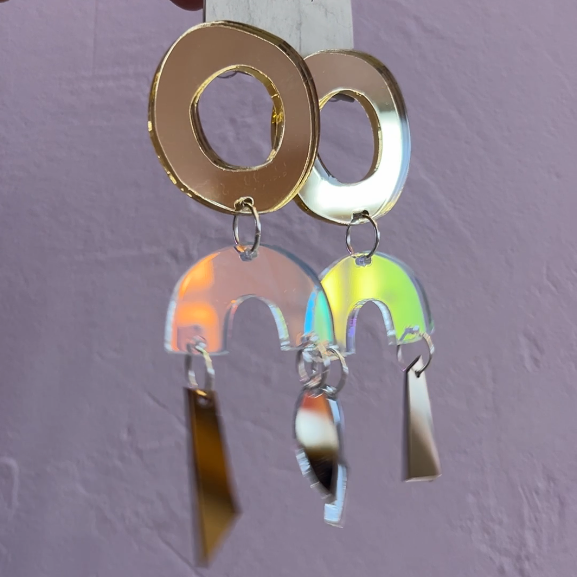 EINZELSTÜCK Ohrhänger Plexiglas 03