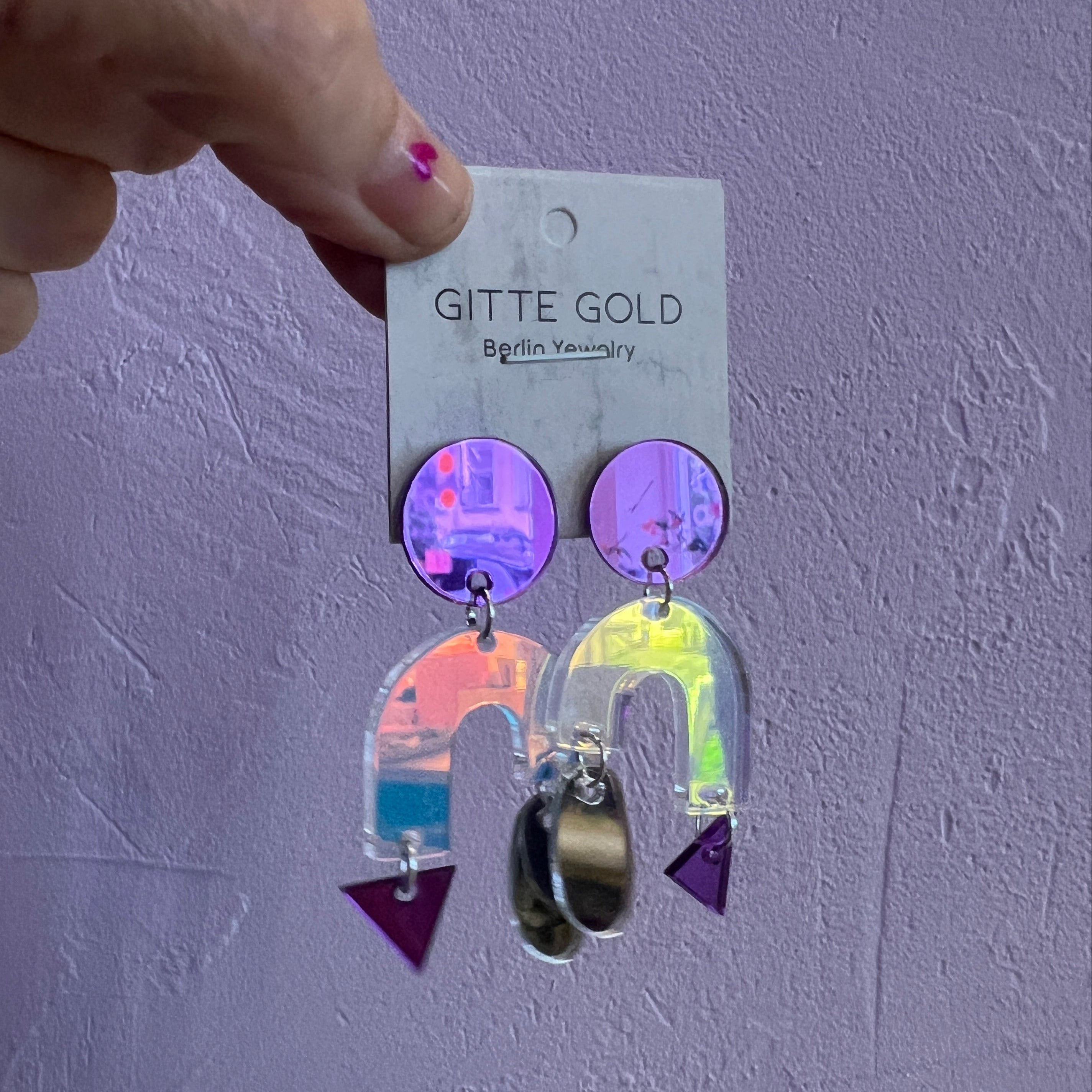 EINZELSTÜCK Ohrhänger Plexiglas 07