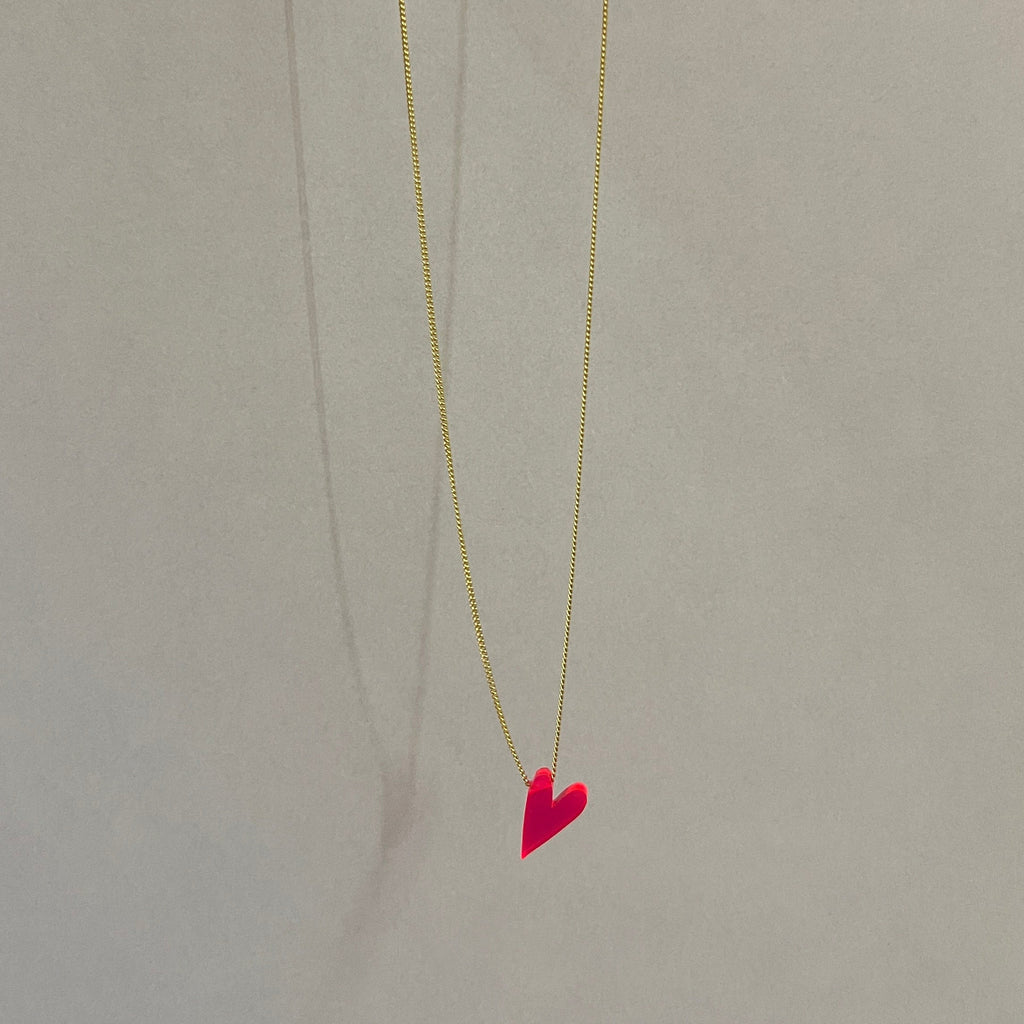 Kette "Herz" Plexiglas Rot