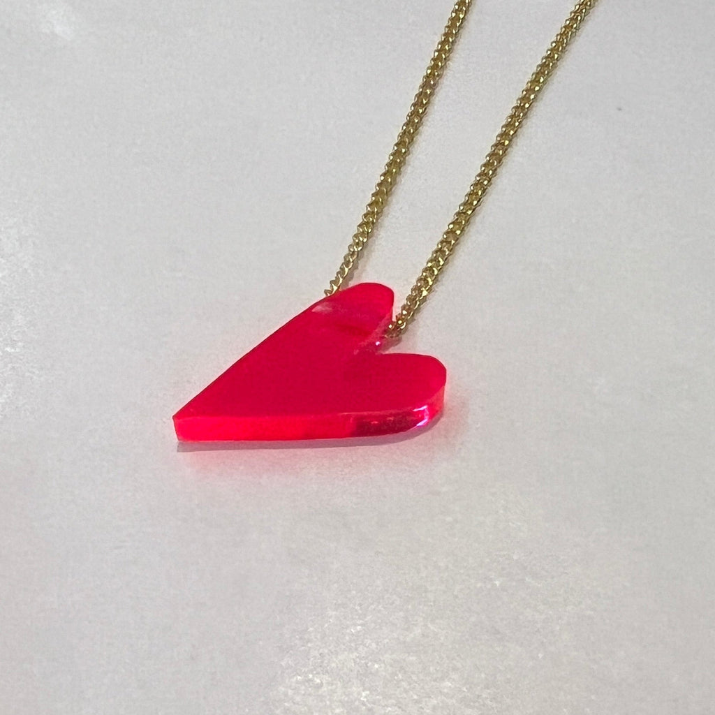 Kette "Herz" Plexiglas Rot