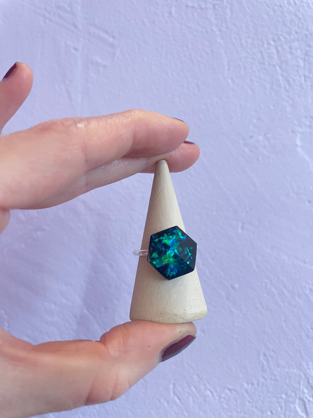 EINZELSTÜCK Ring Cube feste Schiene midi 03