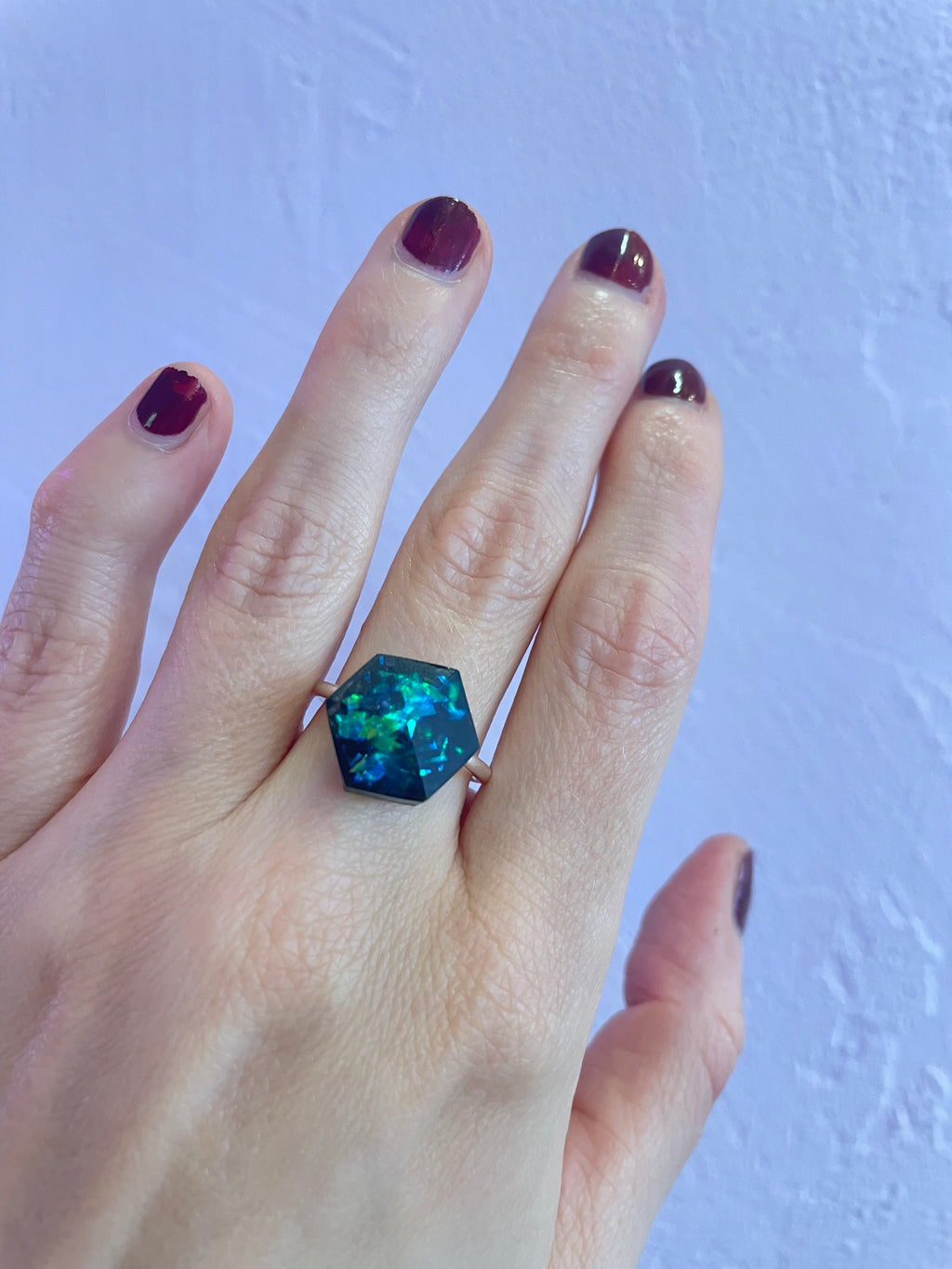 EINZELSTÜCK Ring Cube feste Schiene midi 03