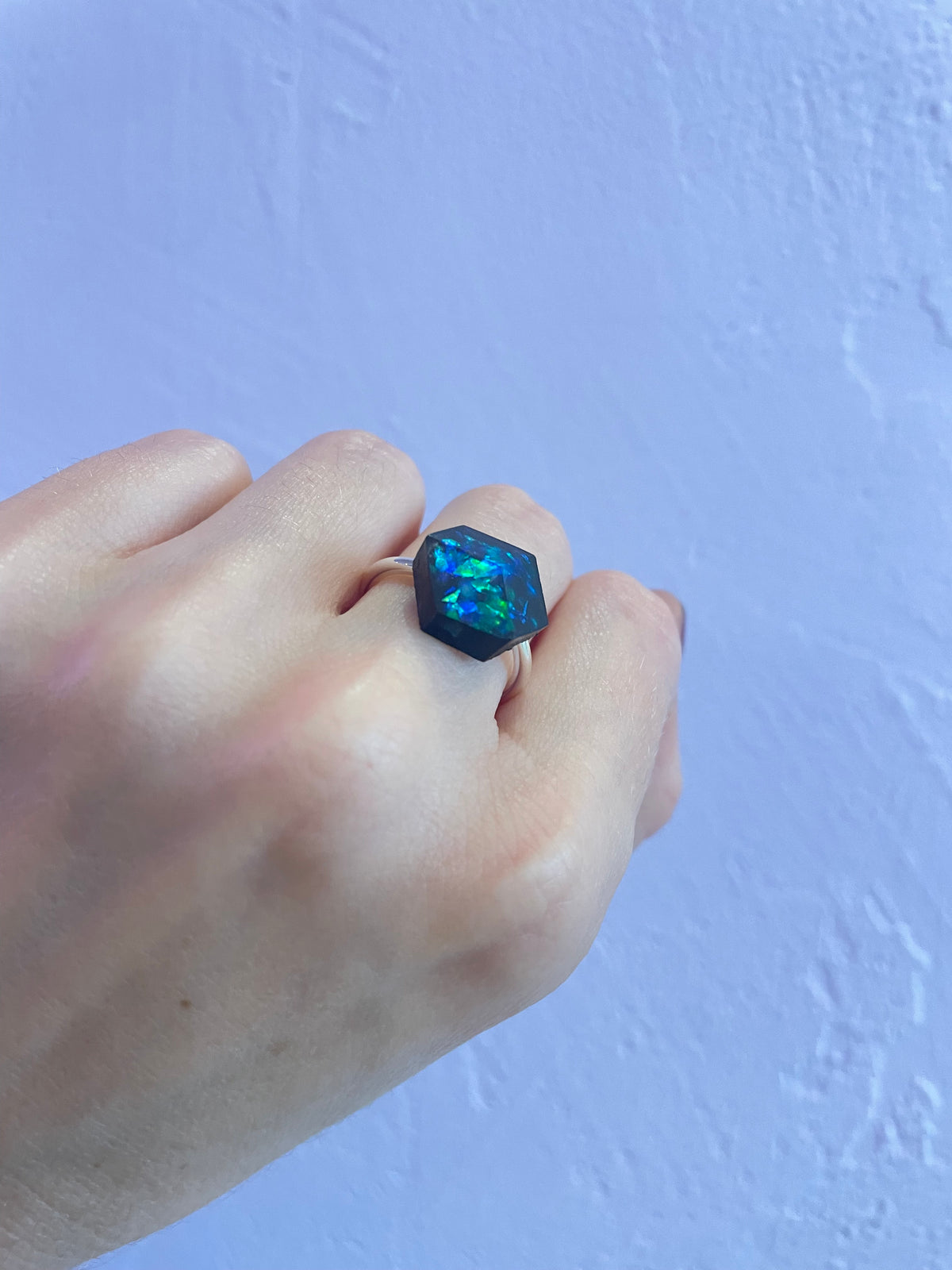 EINZELSTÜCK Ring Cube feste Schiene midi 03