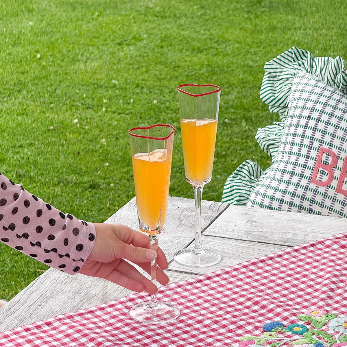 Glas "Herz" - Sekt oder Champagner