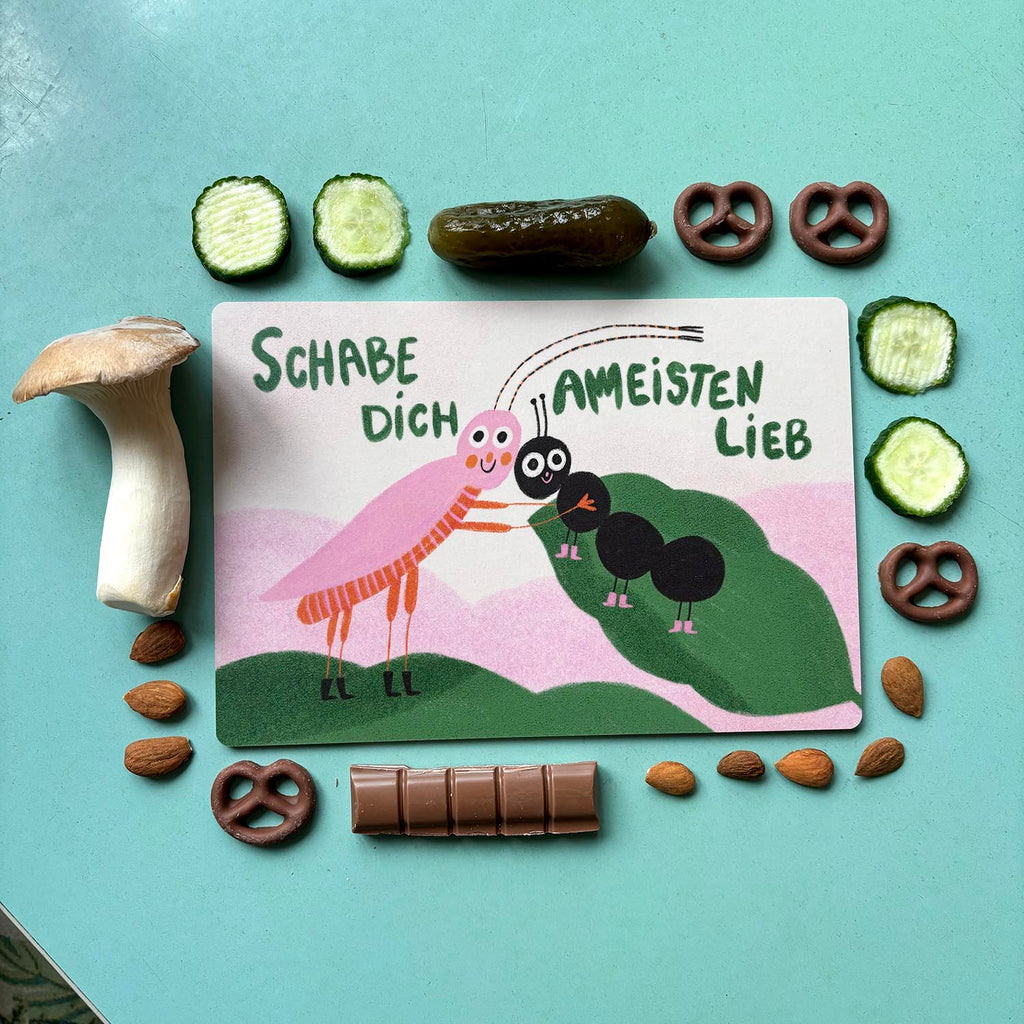 Tierische Frühstücksbrettchen Birkenholz