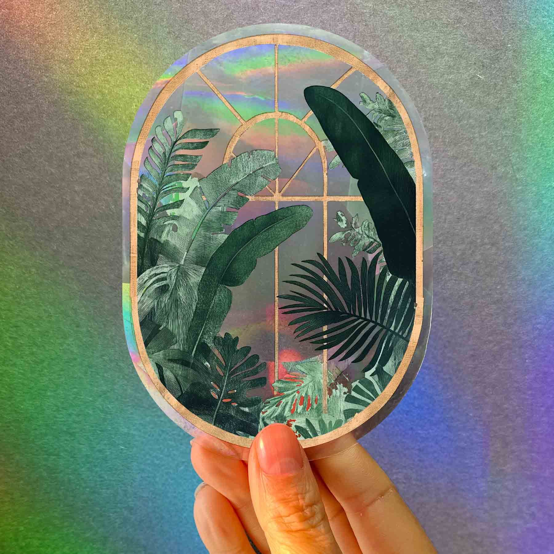Regenbogen Aufkleber – Pflanzenparadies