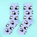 Socken "Lila Katze" Baumwolle
