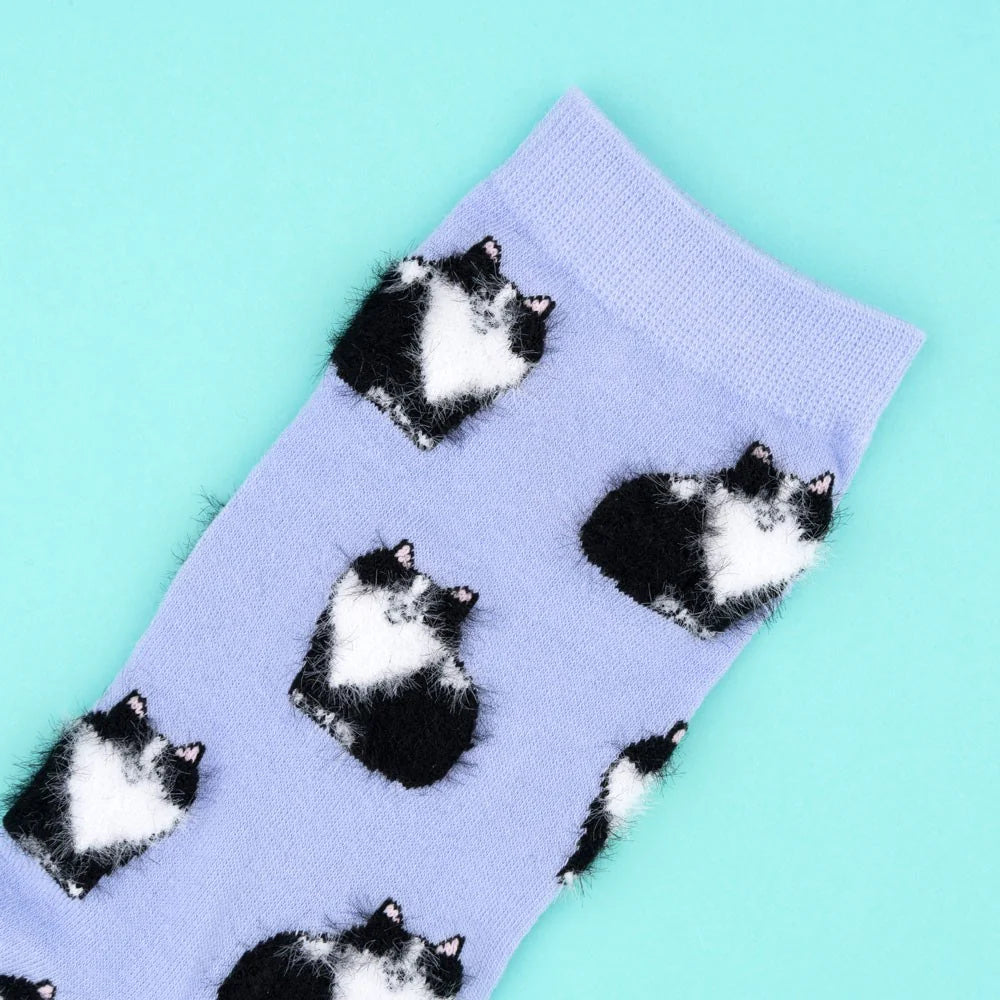 Socken "Lila Katze" Baumwolle