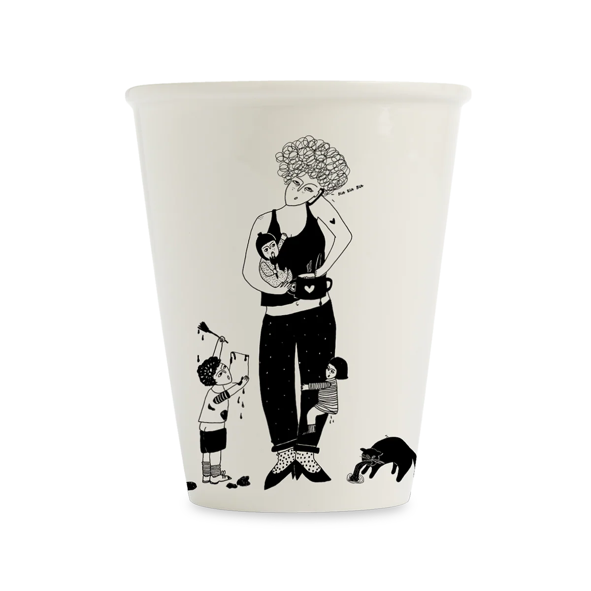 Becher Porzellan verschiedene Motive