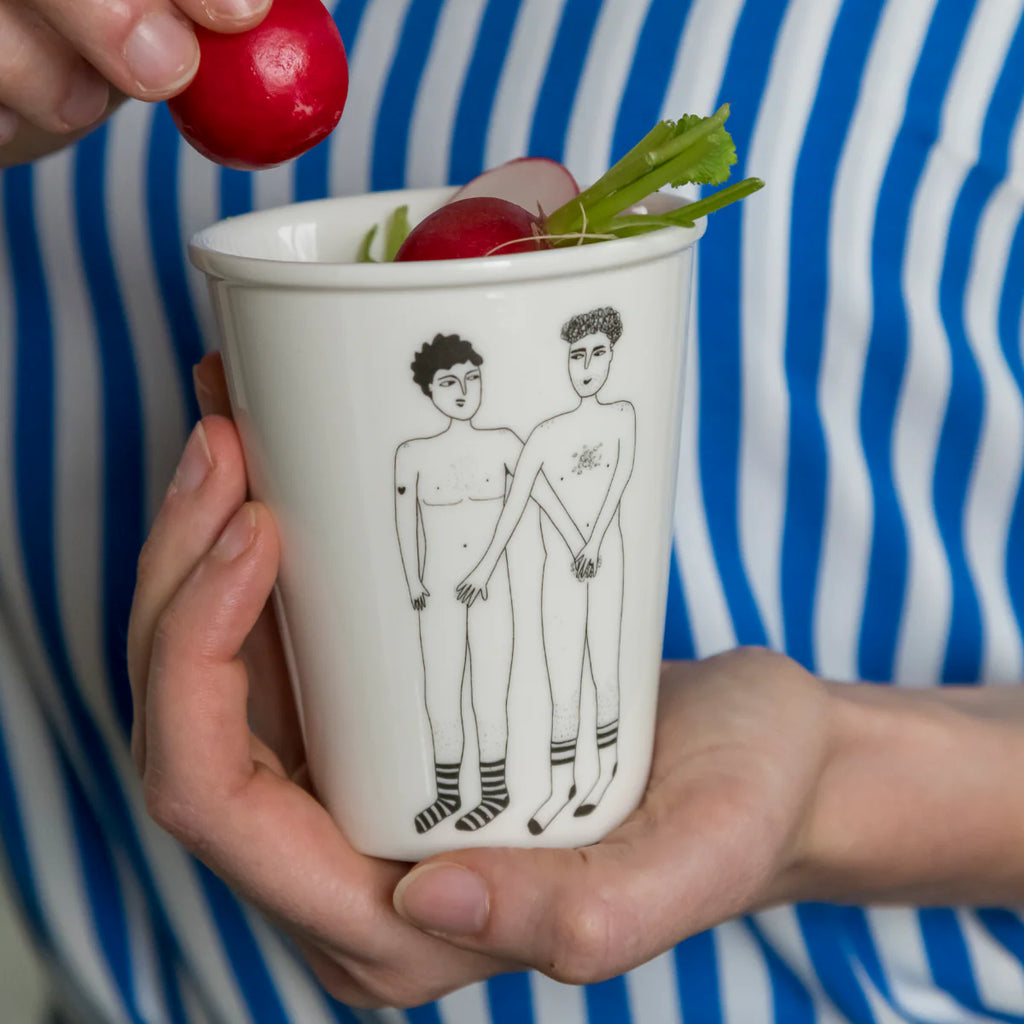 Becher Porzellan verschiedene Motive