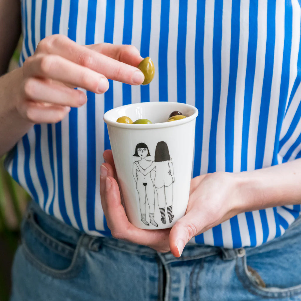 Becher Porzellan verschiedene Motive