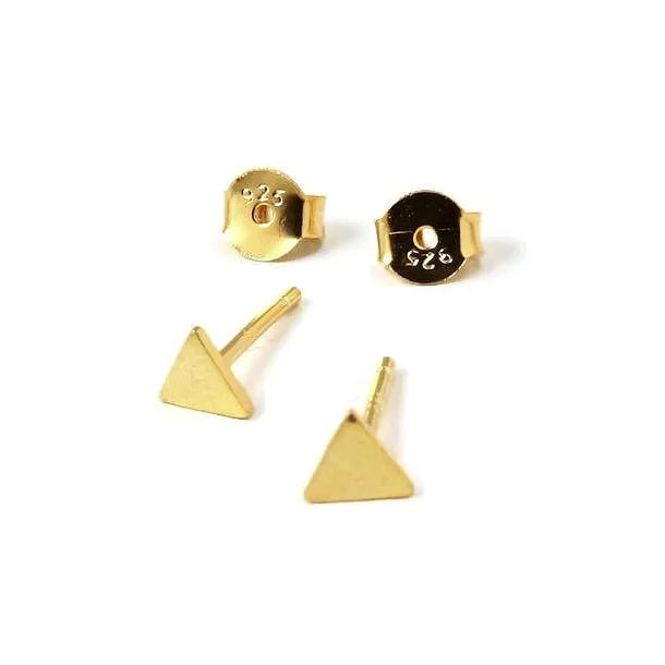 Ohrstecker Dreieck Gold