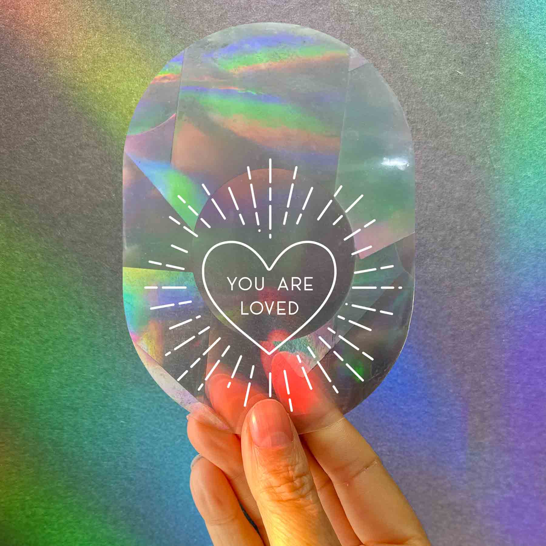 Regenbogen Aufkleber – You are loved