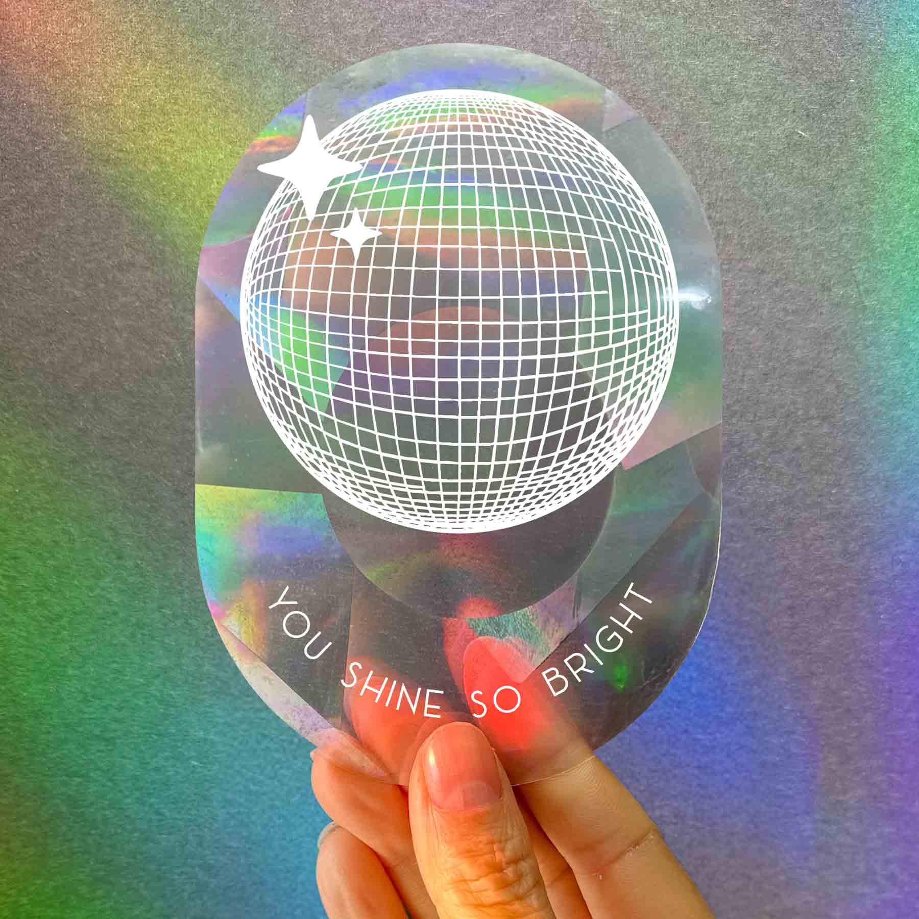 Regenbogen Aufkleber – You shine so bright