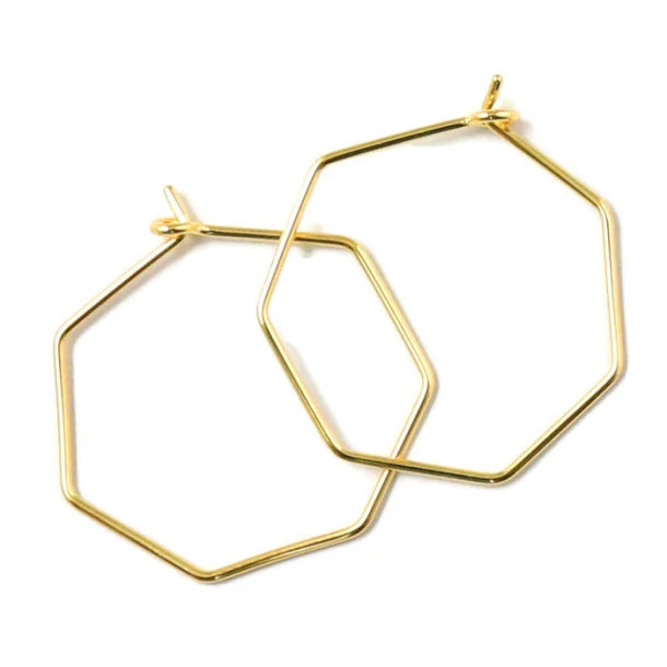 Kreole eckig "Heptagon" Gold