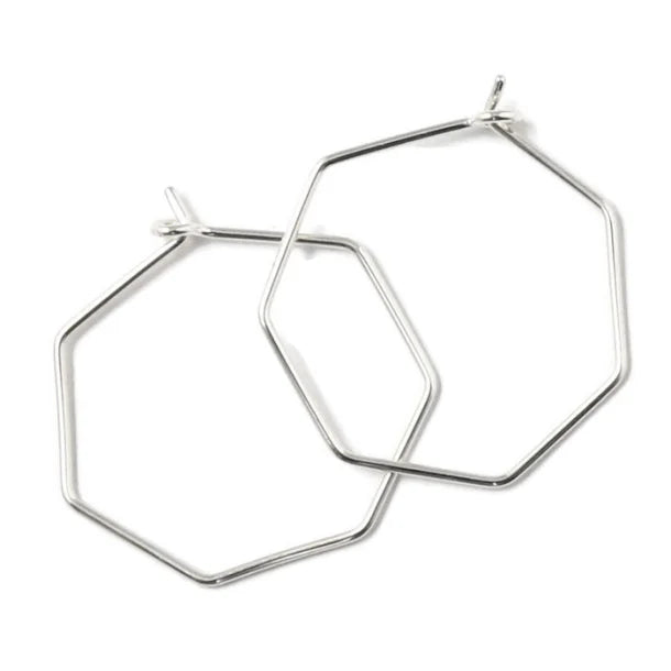 Kreole eckig "Heptagon" Silber