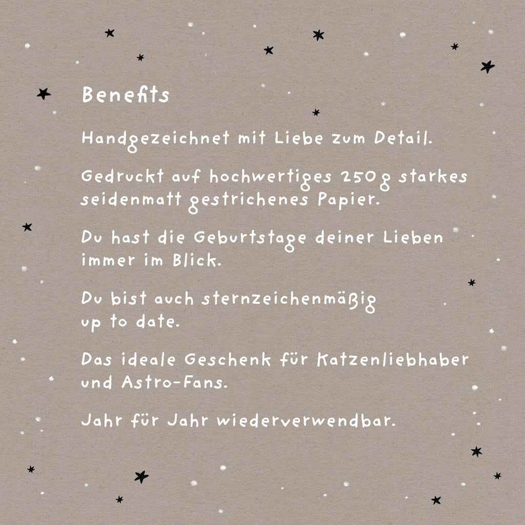 Sternzeichenkalender für Katzenliebhaber*innen