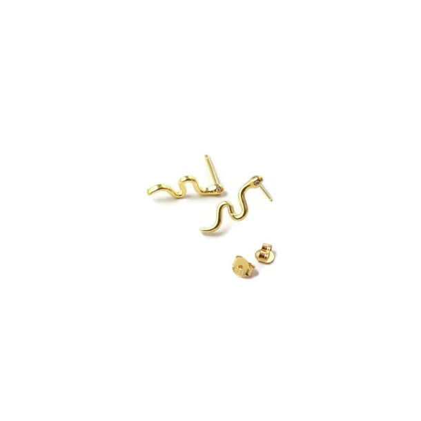 Ohrstecker "Schlange" Gold