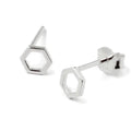 Ohrstecker "Sechseck" Silber