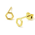 Ohrstecker "Sechseck" Gold