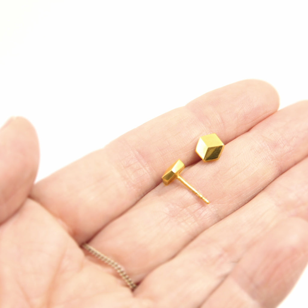 Ohrstecker Cube "Klimax" Gold mini
