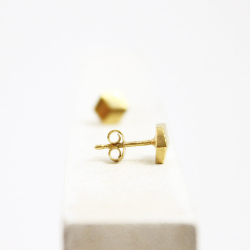 Ohrstecker Cube "Klimax" Gold mini