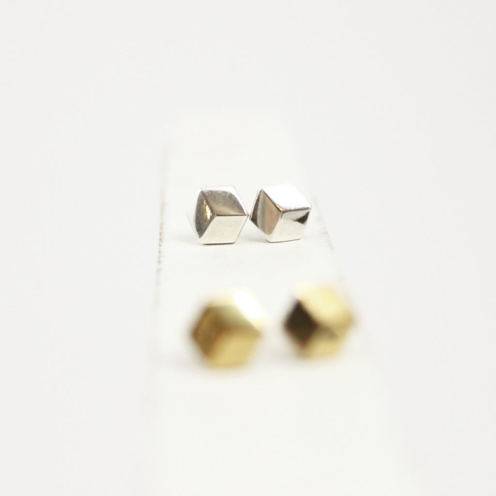 Ohrstecker Cube "Klimax" Gold mini
