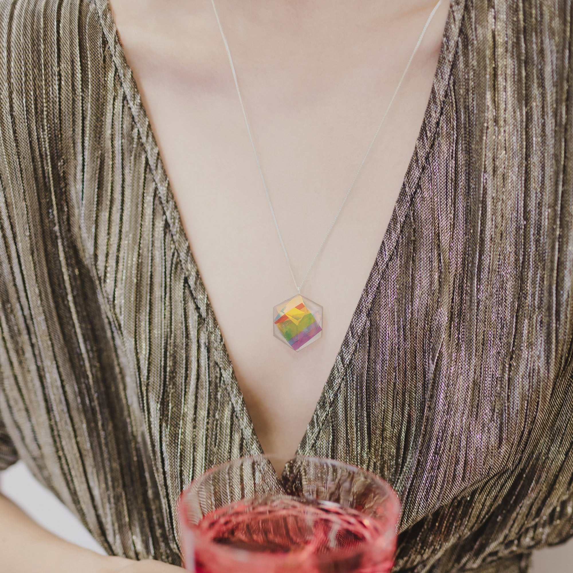 Kette lang Cube "Pride" Silber