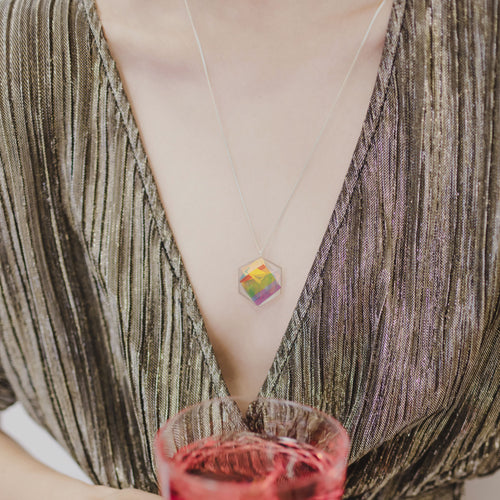 Kette lang Cube "Pride" Silber