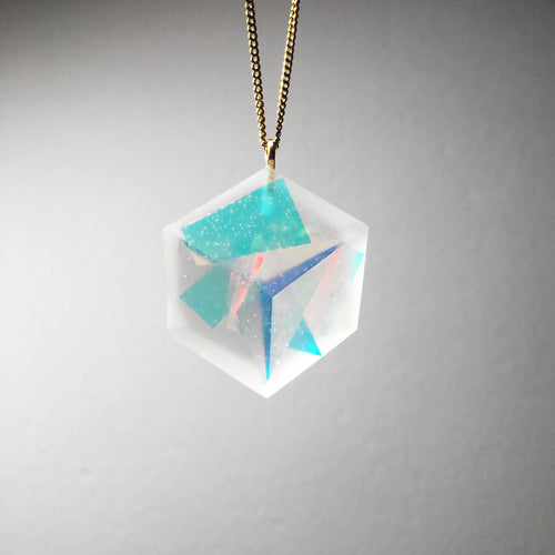 Kette lang Cube "Kaleidoskop" Gold
